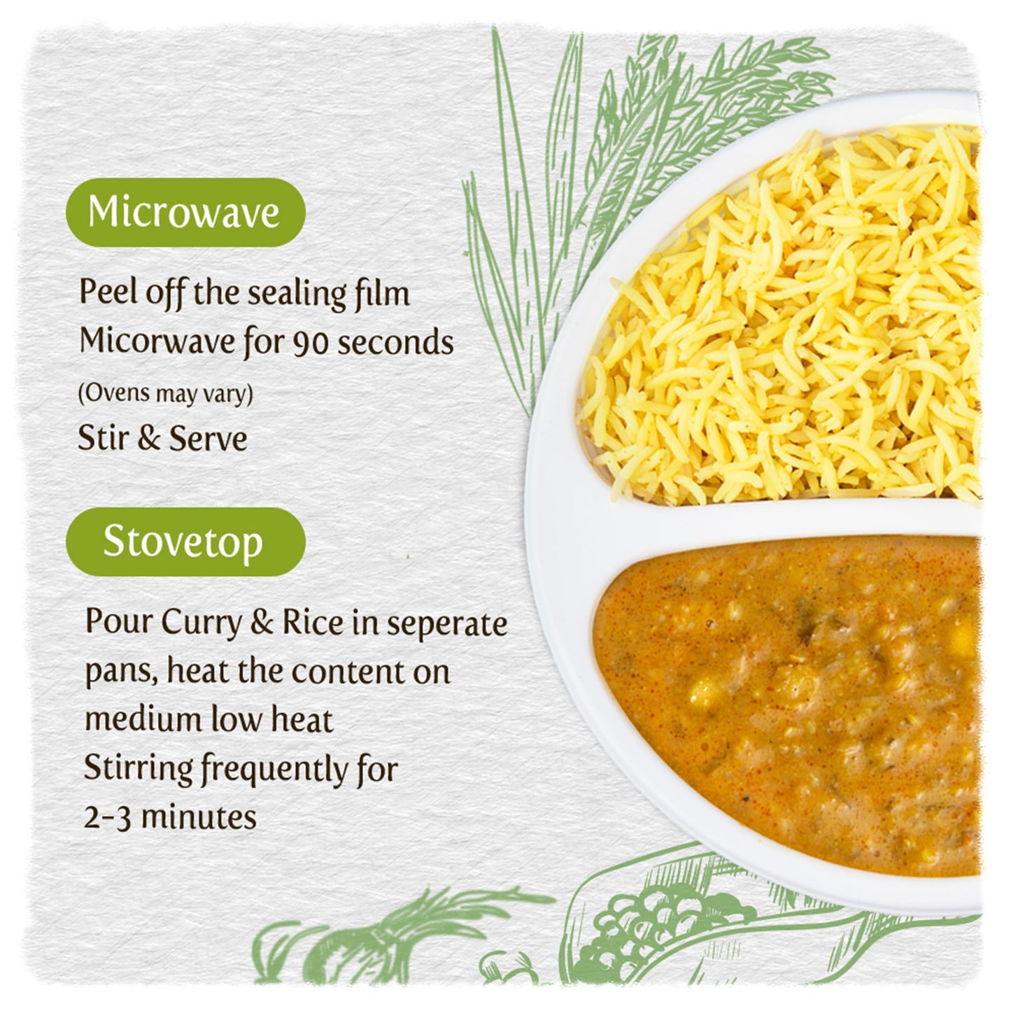 Food Earth Ready To Eat Indian Meal - Five Lentil Curry With Turmeric Rice - Organic, Vegan, Gluten-Free, Gmo-Free, Plant-Based