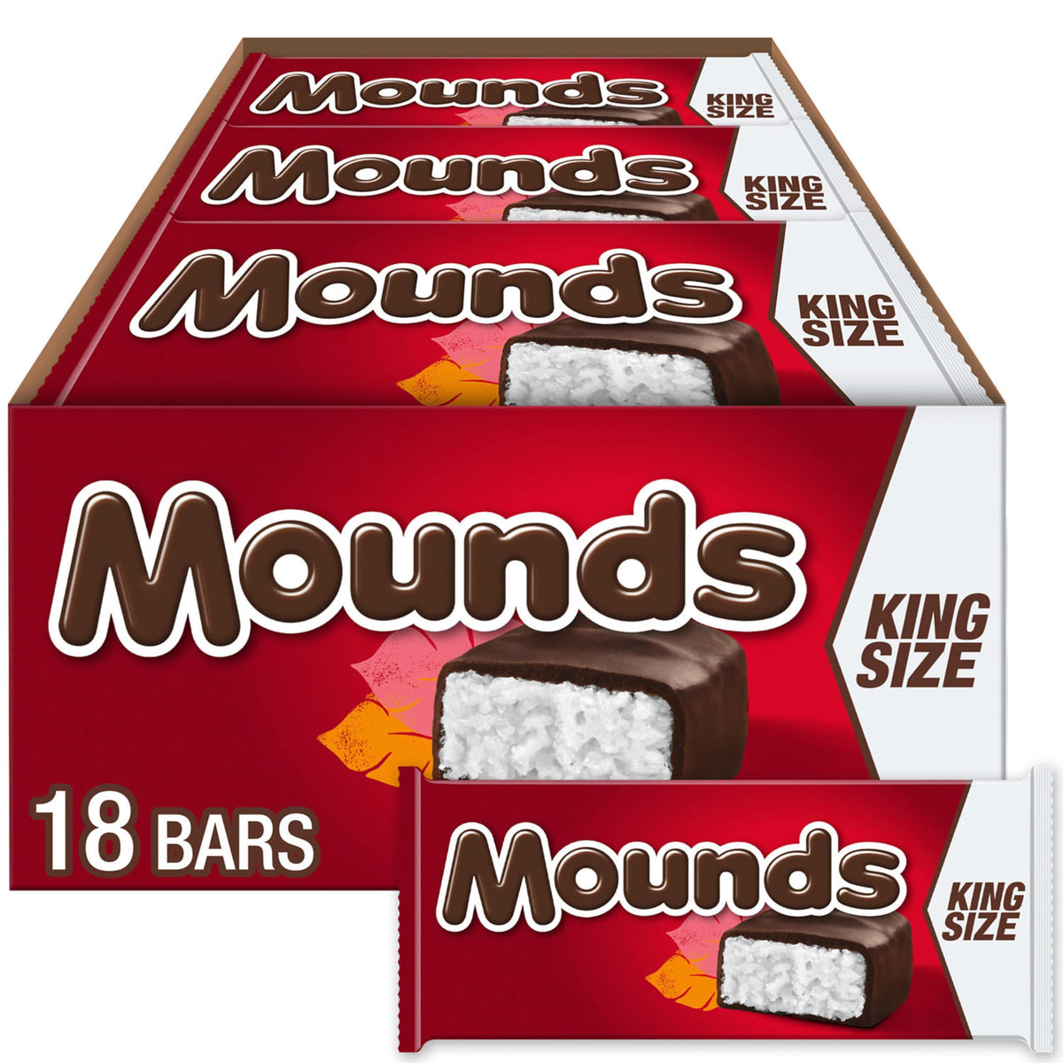 MOUNDS Coconut and Dark Chocolate King Size  Candy Bars  3.5 oz (18 Count)