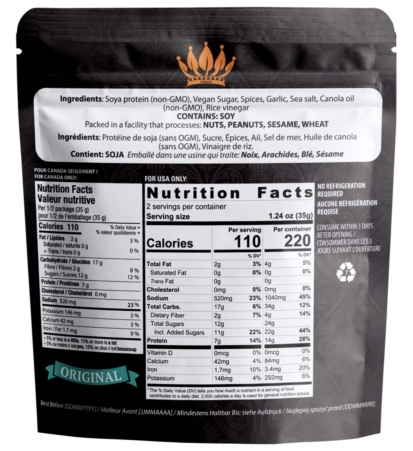 Noble Jerky - Vegan Jerky Variety Pack, Plant-Based High Protein Snack, 14g Protein Per Bag, Vegetarian, Non-GMO, Meat-Free, 5 P