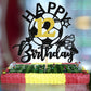 Aeryourtar Glitter Soccer Cake Topper for 12th Birthday, Paper Decoration, Football Theme, Perfect for Boys and Girls