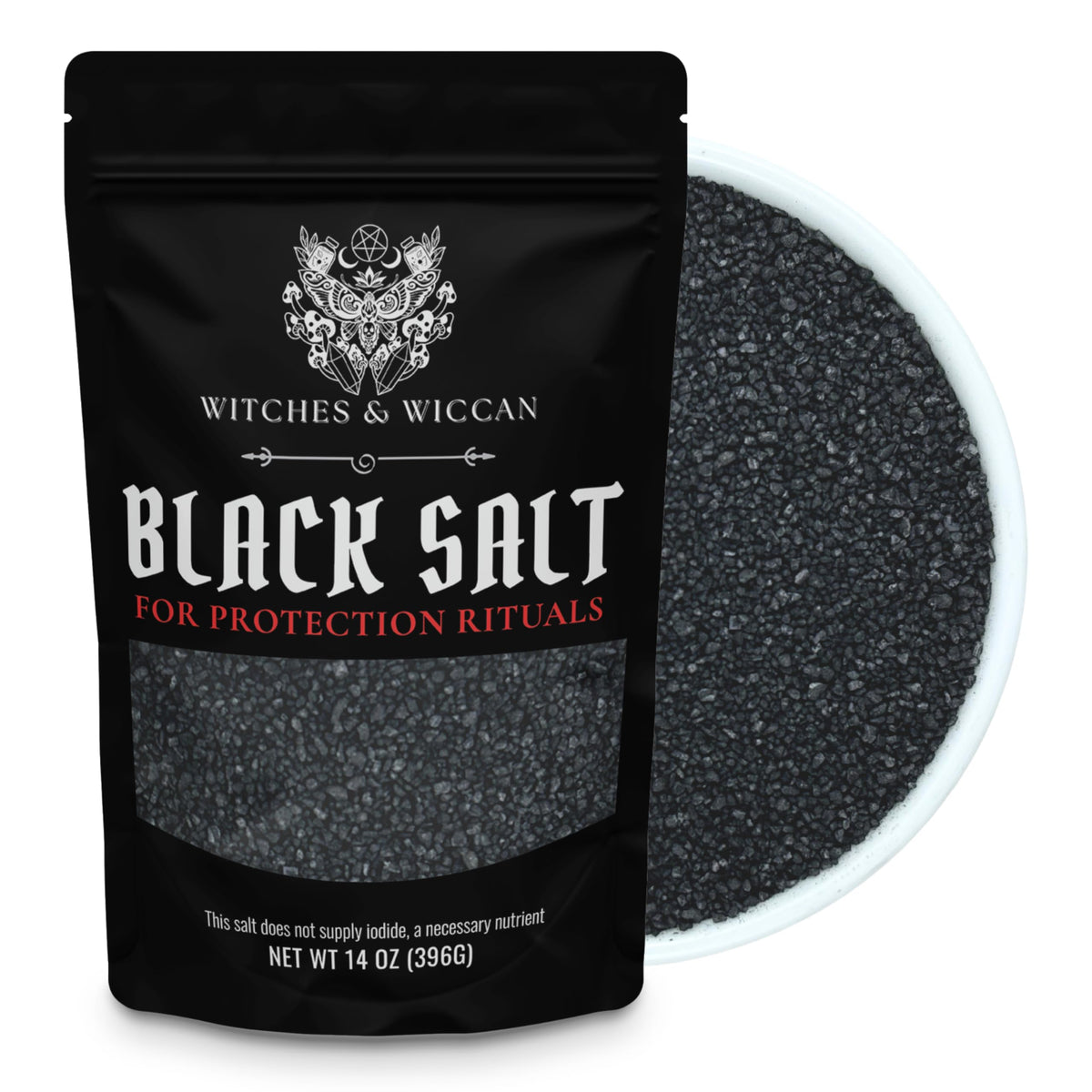 Black Salt For Protection Rituals, Wiccan Supplies, Sal Negra Para Rituales De Brujeria (14 Oz Bag) - Witches & Wiccan Witchcraf