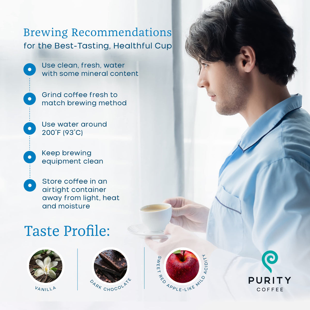 Purity Coffee Calm Decaf Medium Roast Whole Beans - Usda Certified Organic Specialty Grade Arabica Swiss Water Processed Decaffe