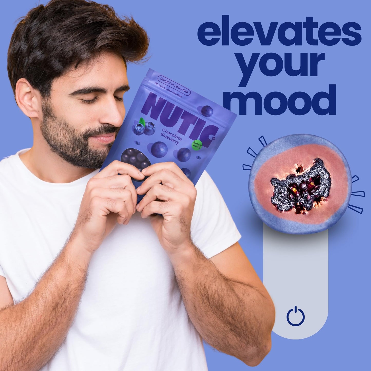 Nutic Milk Chocolate Covered Blueberries, 1Lb Gourmet Candy, Perfect for Gifts, Made in USA