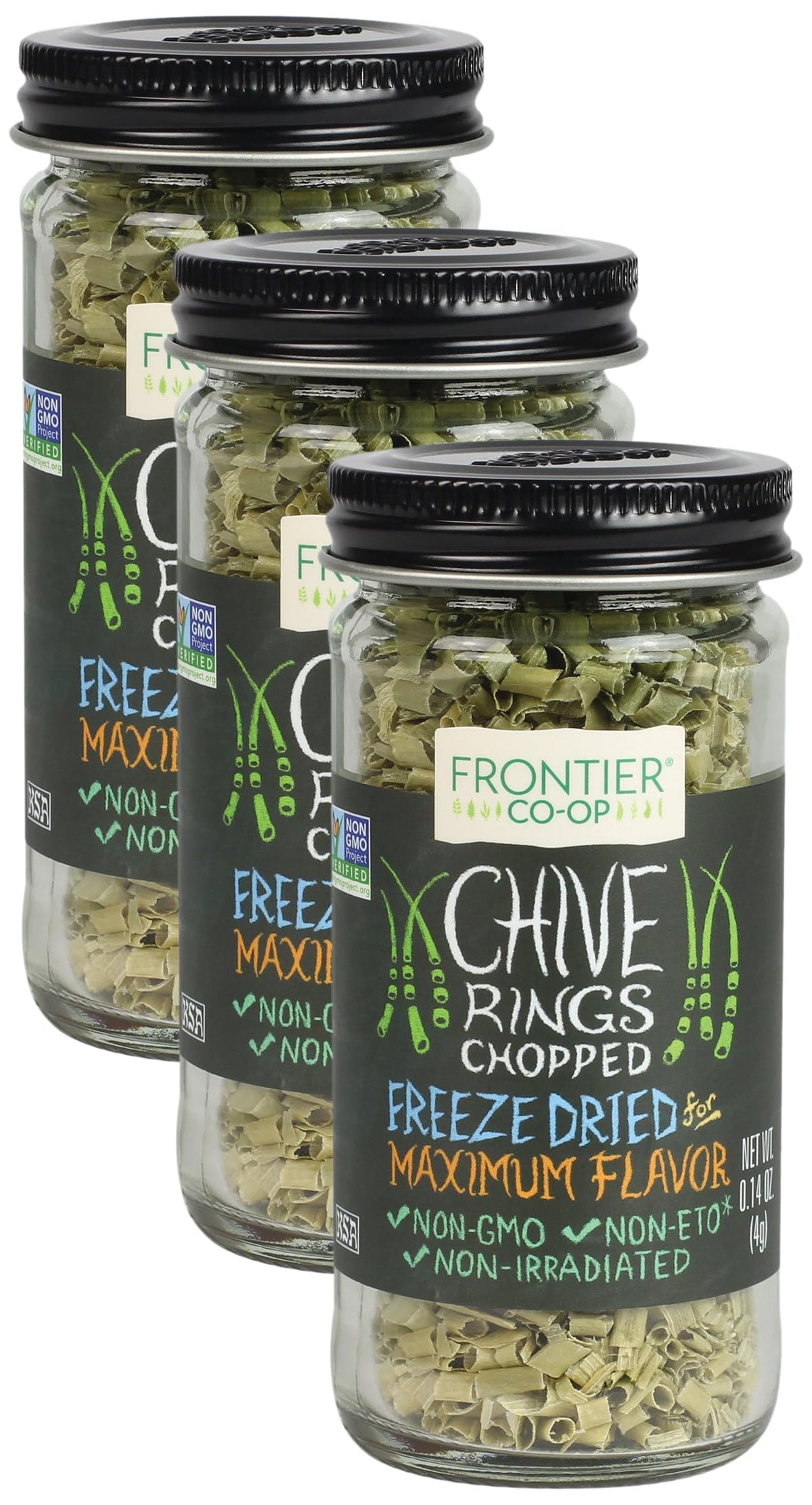 Frontier Natural Products Chives Freeze-Dried, 0.14-Ounce (Pack of 3)