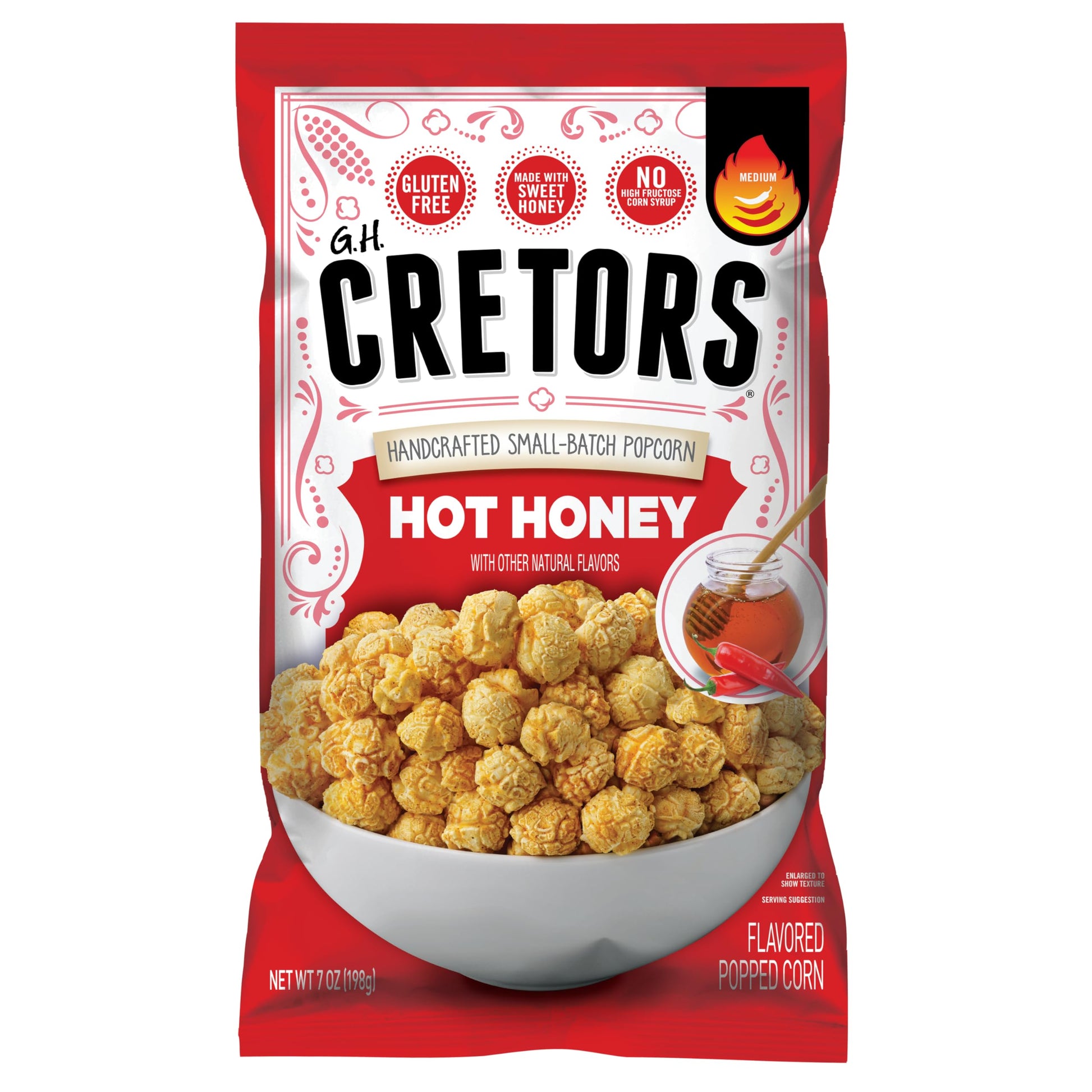 G.H. Cretors Hot Honey Kettle Popcorn  7 Oz (Pack Of 6)