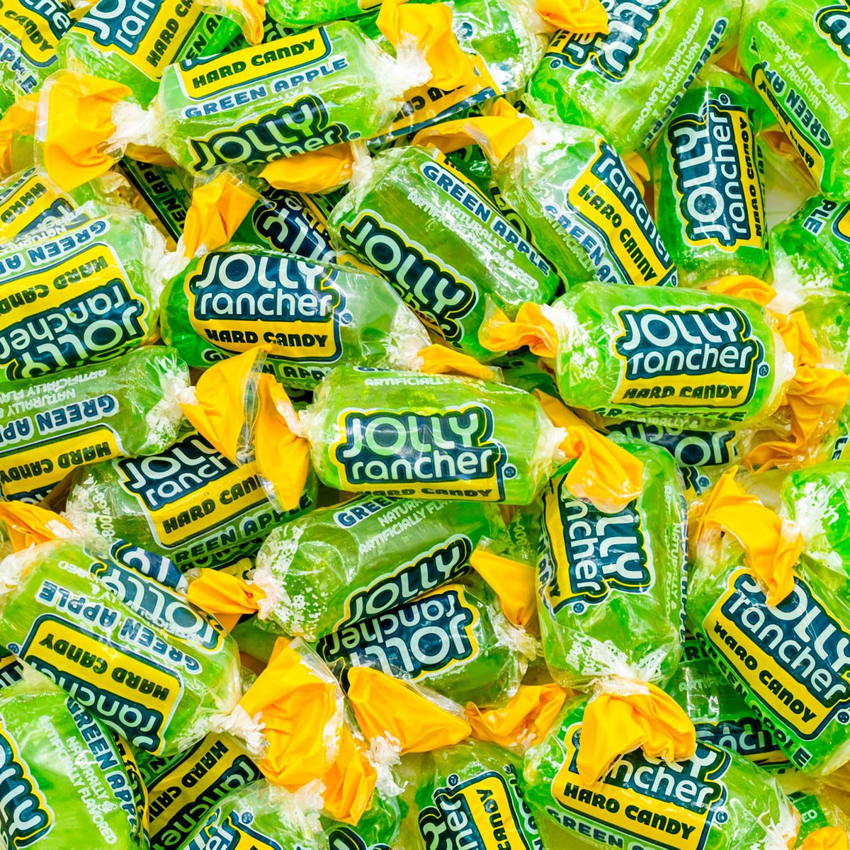 Hard Candy GREEN APPLE Original Flavor 2 lb - Bulk Assorted Twists Display Bag, Individually Wrapped (148 Pieces)