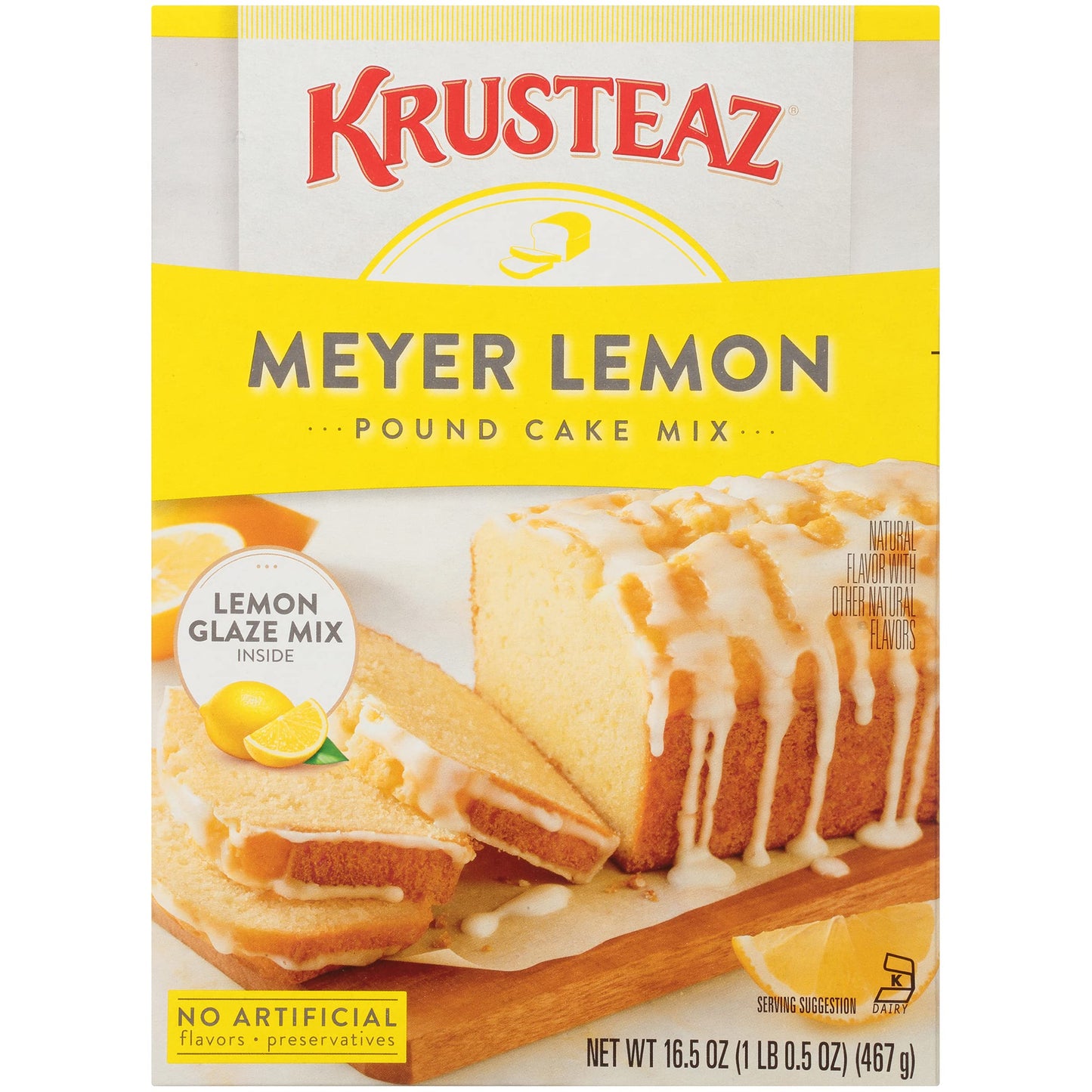 Krusteaz Meyer Lemon Pound Cake Mix 16.5 Ounce (Pack of 4)