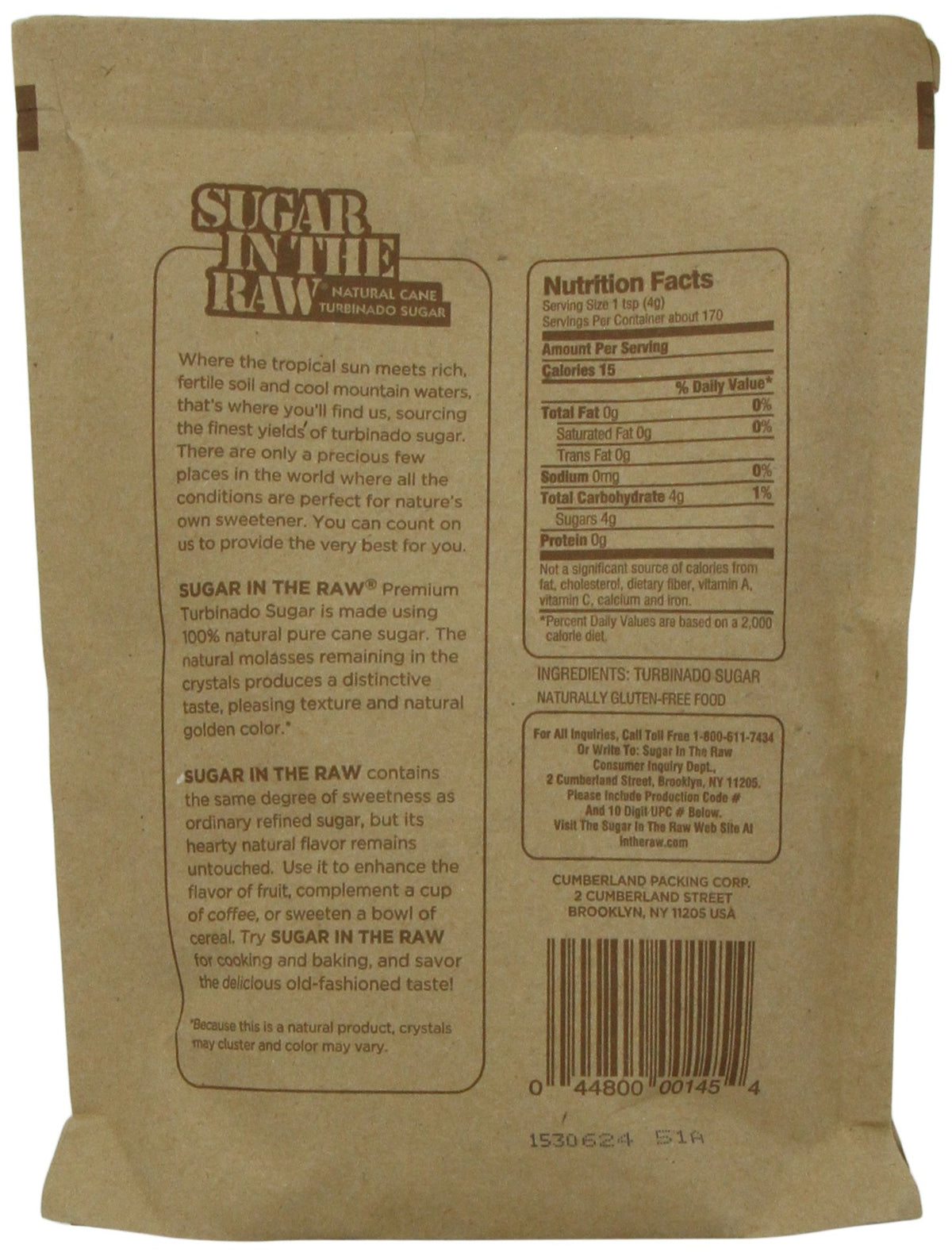 Sugar In The Raw Natural Cane Turbinado Sugar, 24 Oz