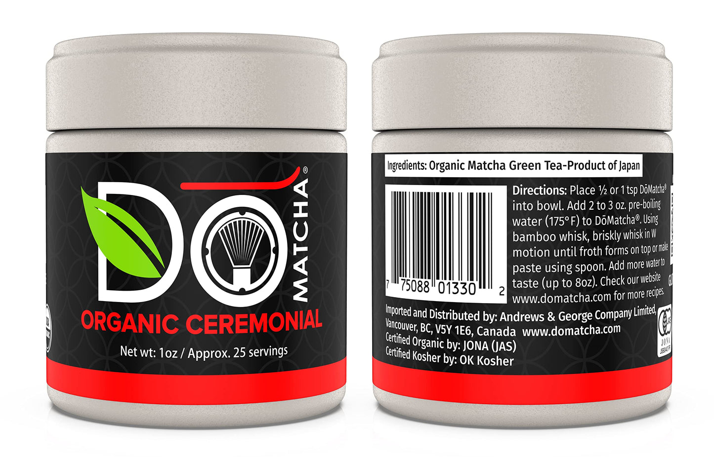 DoMatcha Organic Ceremonial Green Tea Matcha Powder, 1 oz, Green, 25 Servings, Antioxidants, Caffeine, L-Theanine