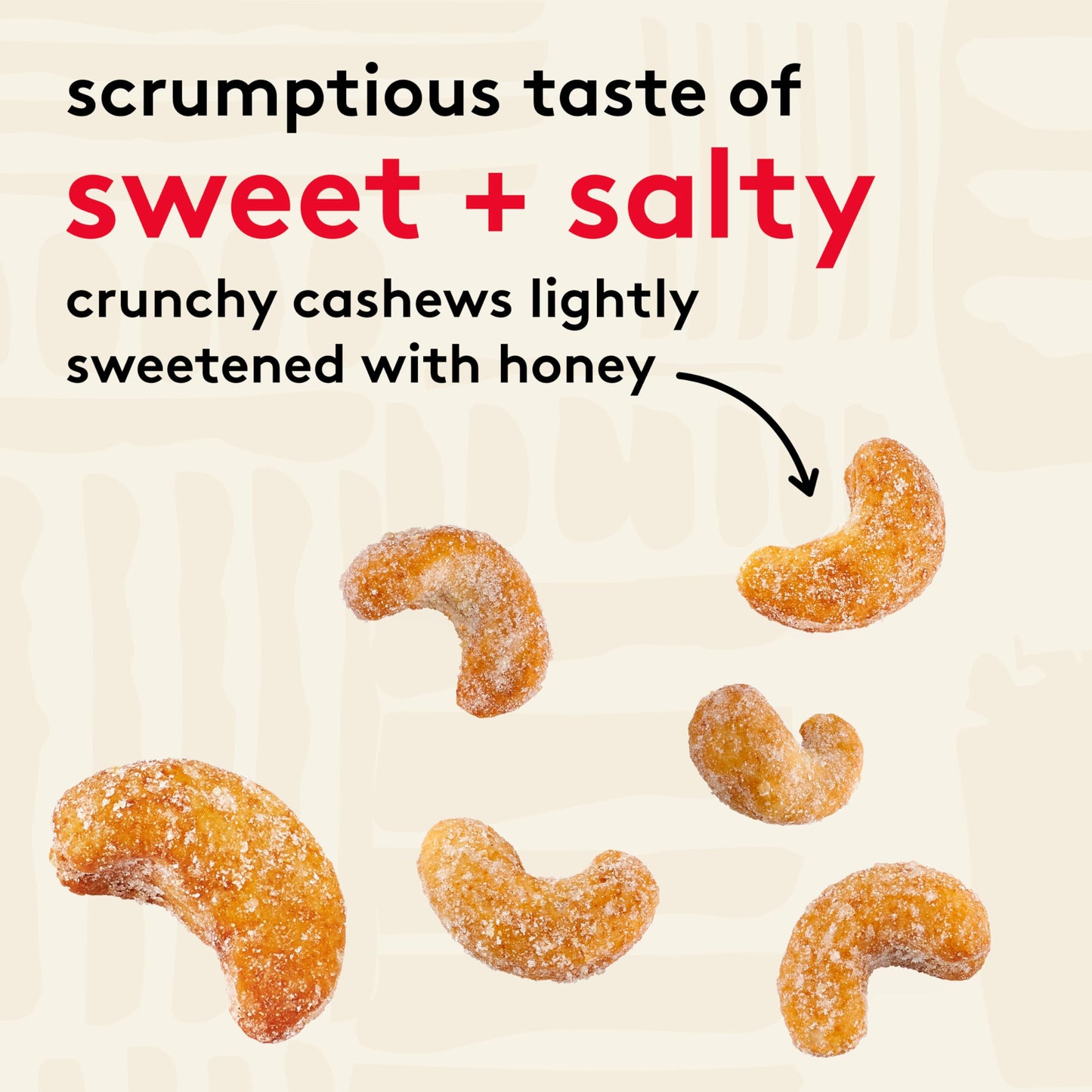 Snak Club Bags Honey Cashews, Crunchy, Glazed, Gluten-Free, Family Size, 10.5 Ounce