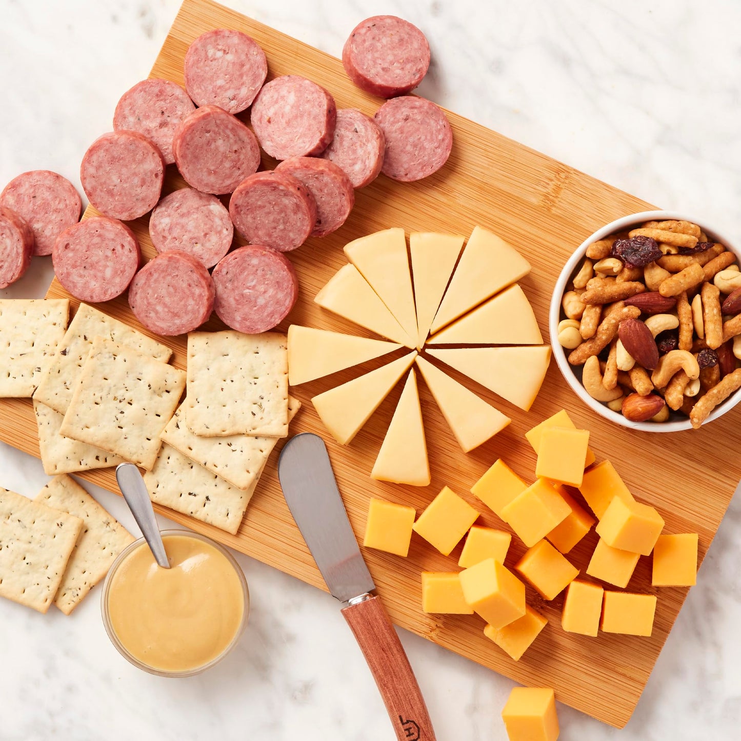 Hickory Farms Gourmet Farmhouse Meat And Cheese Board Gift Basket | Charcuterie Food | Summer Sausage | Fathers Day | Mothers Day | Easter | Christmas | Holiday | Housewarming | Gourmet | Sympathy | Care Package?