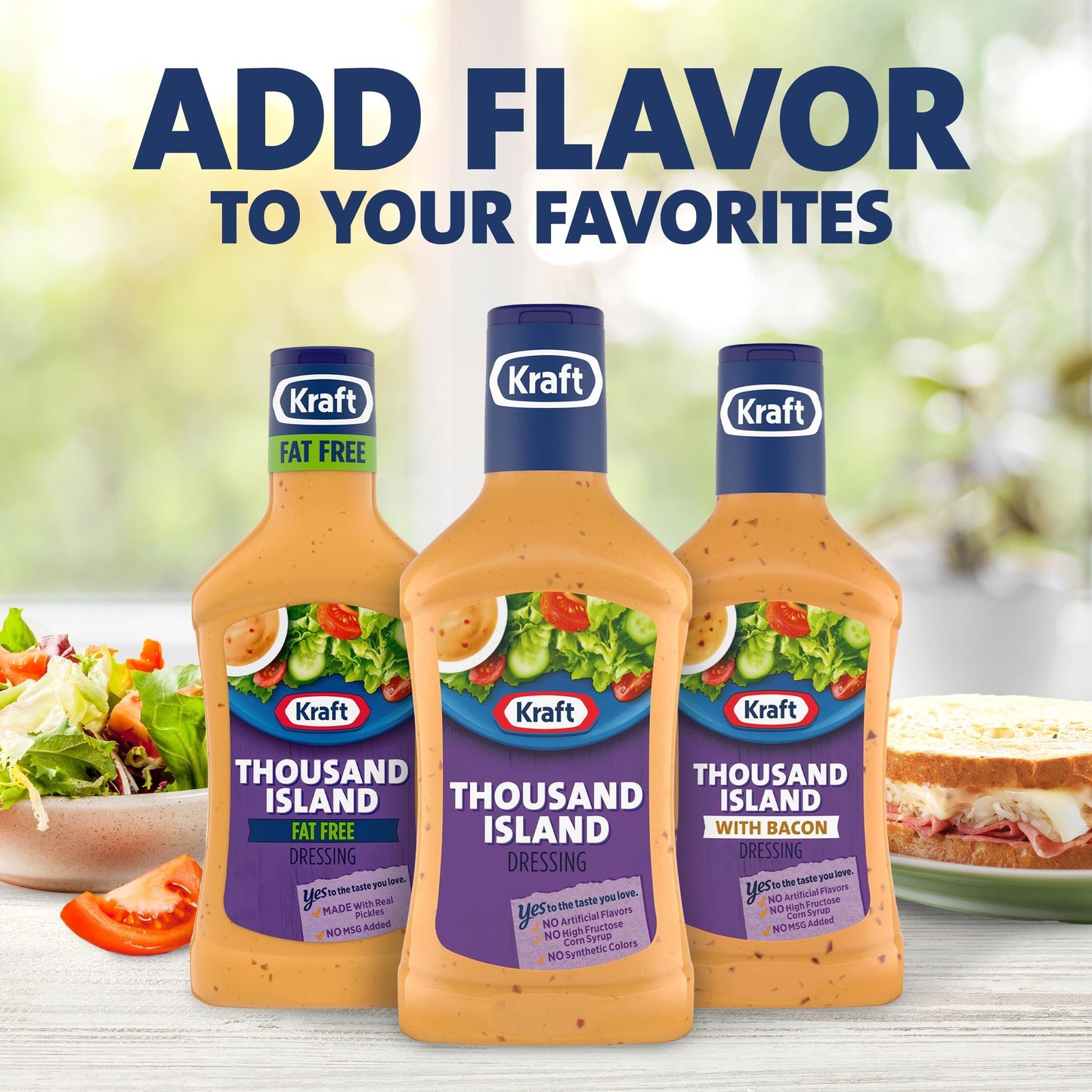 Kraft Thousand Island Dressing, 16 fl oz Bottle