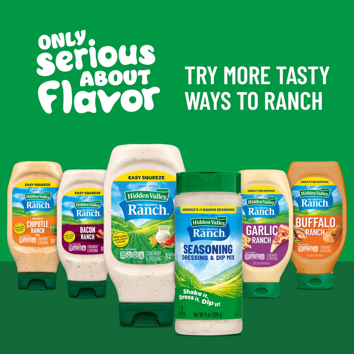 Hidden Valley Light Ranch Condiment and Dressing, Easy Squeeze Bottle, 24 Fl Oz (Package May Vary)