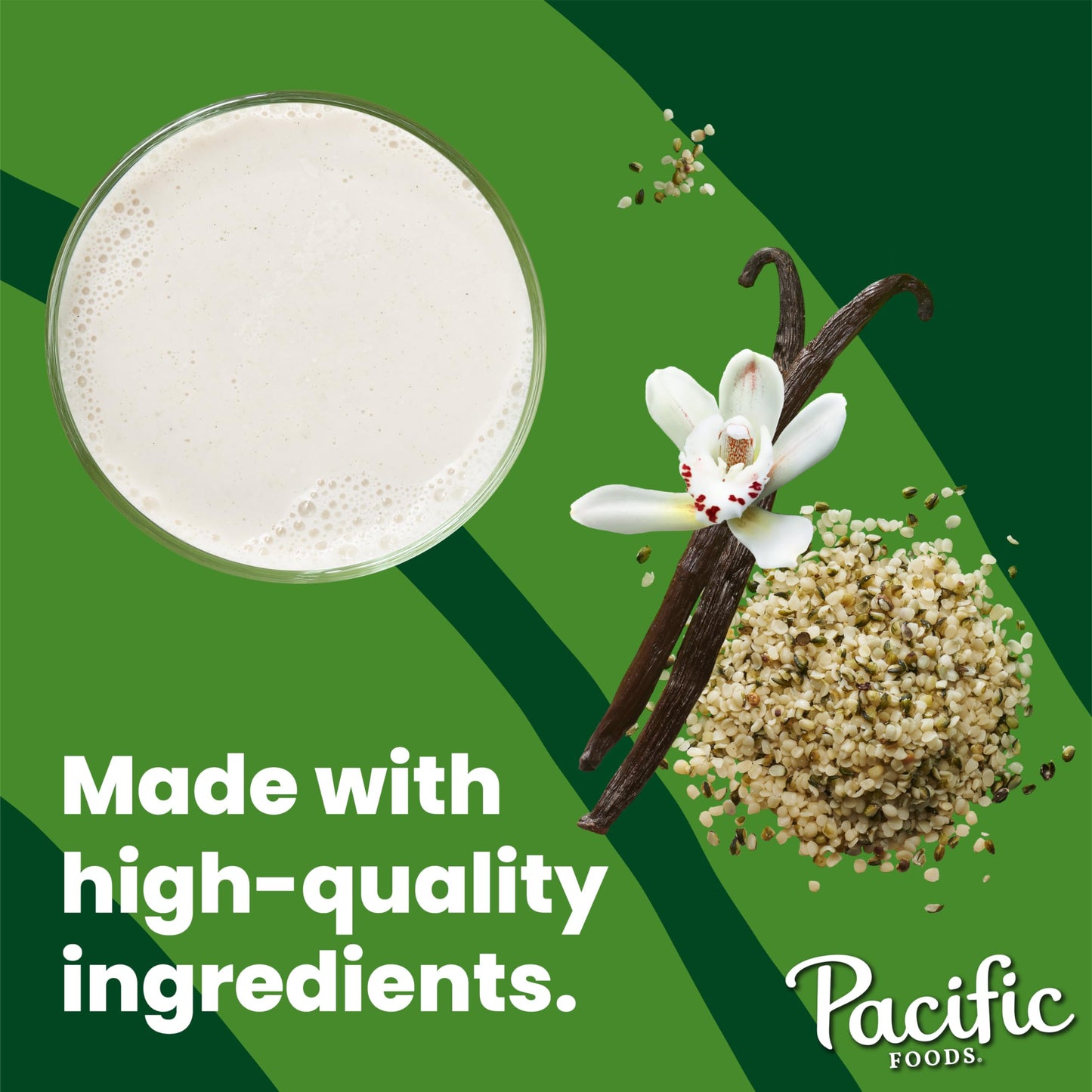 Pacific Foods Keto Friendly Unsweetened Hemp Vanilla, 32 Fl Oz (Pack of 12), All Natural, 384 Fl Oz Total