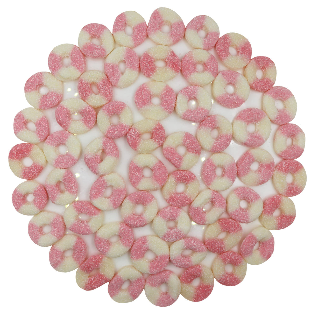 Firstchoicecandy Gummy Rings (Sour Mini Pink Lemonade, 2 Pound (Pack Of 1))