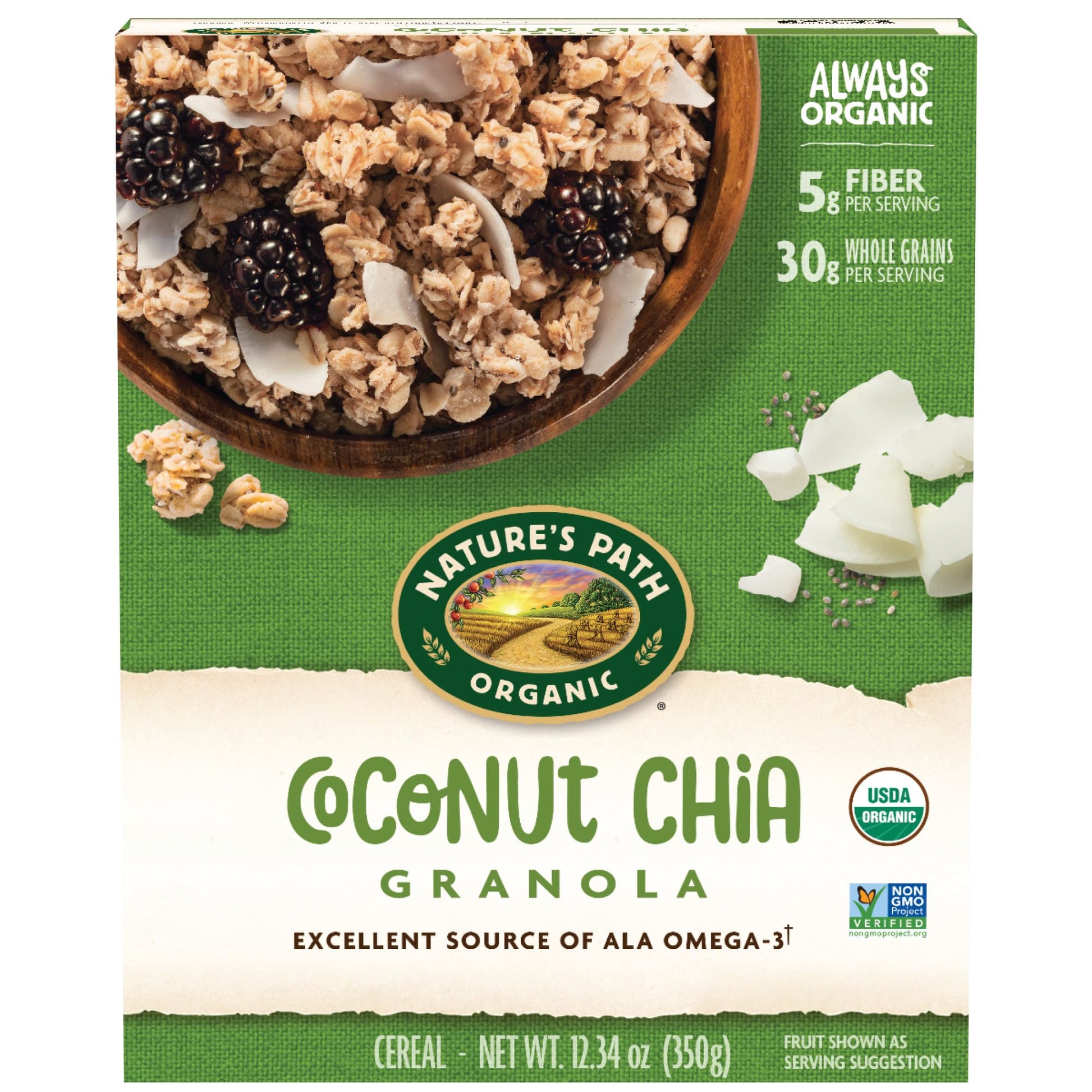 Natures Path Organic Coconut Chia Granola, 12.34 oz (Pack of 1), Non-GMO