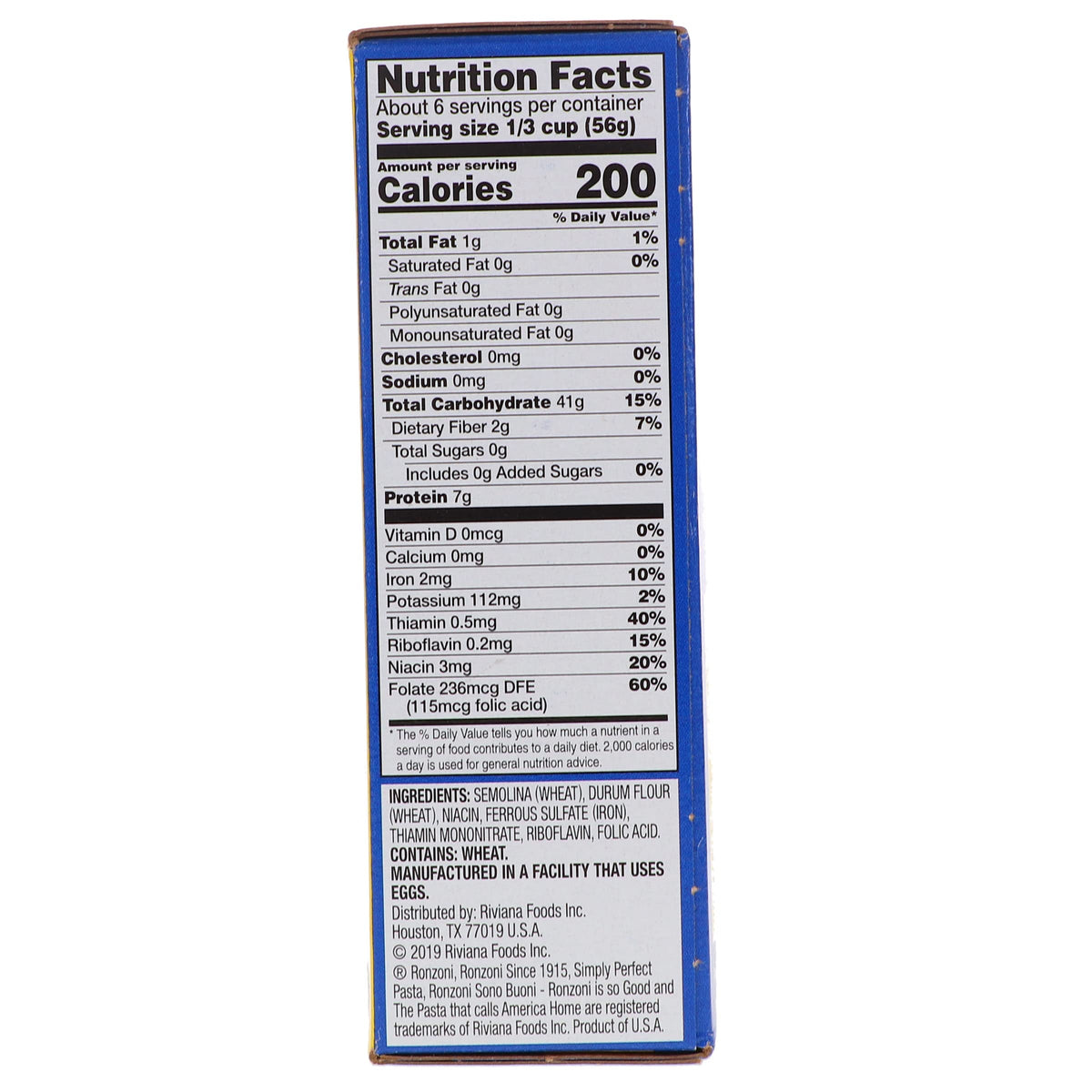Ronzoni Pastina Enriched Macaroni Non GMO 12 Oz. Pack Of 3.