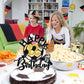 Aeryourtar Glitter Soccer Cake Topper for 12th Birthday, Paper Decoration, Football Theme, Perfect for Boys and Girls