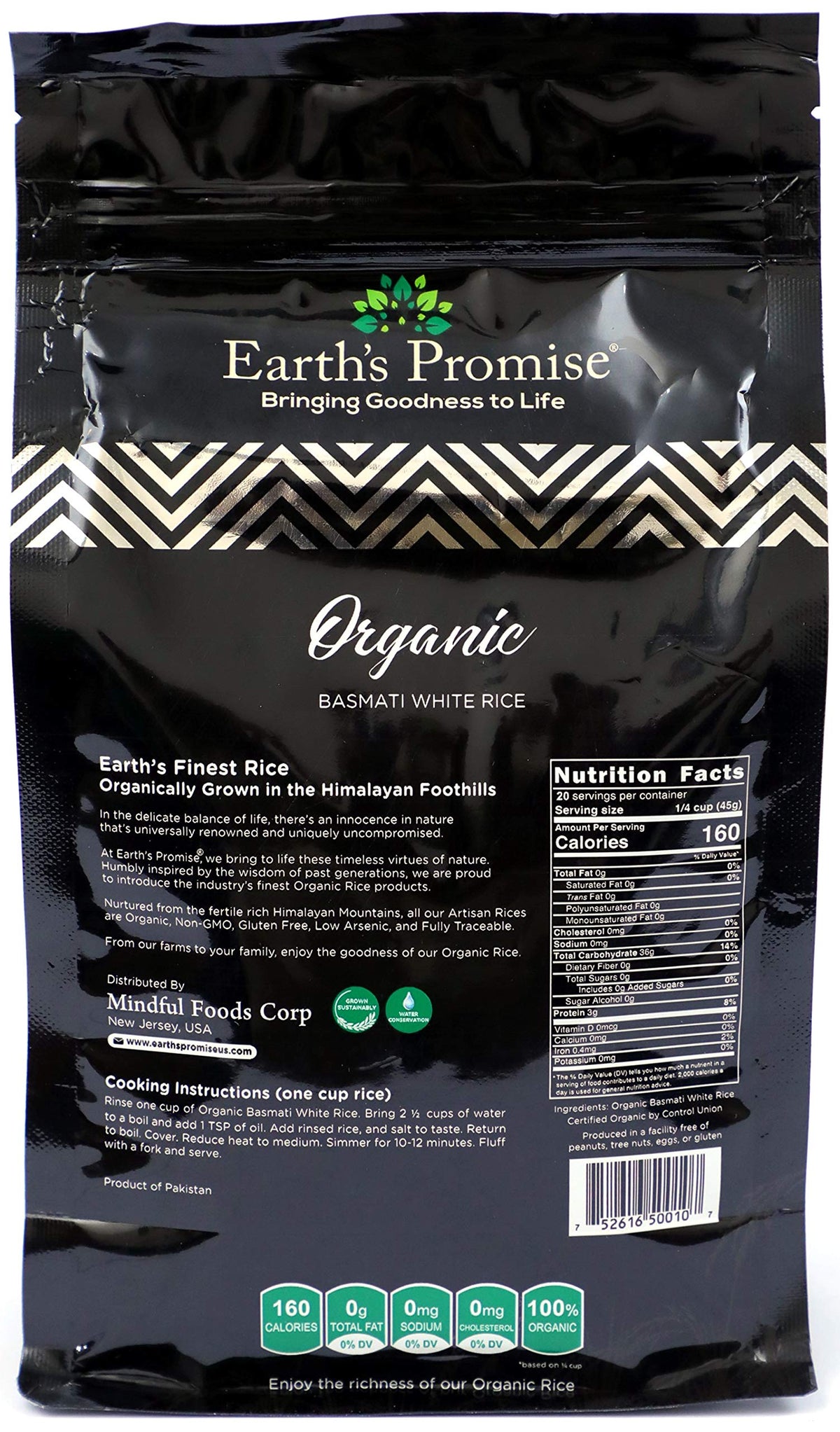 Organic Earth'S Promise Rice (Basmati White, 32 Oz (2Lb) - 5 Pack)