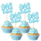 30 PCS Baby It's Cold Outside Snowflake Cupcake Toppers Glitter Winter Frozen Theme Cupcake Picks for Winter Wonderland Shower B