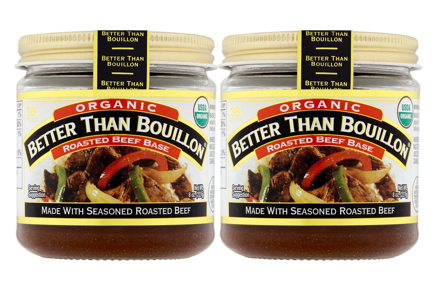 Better Than Bouillon Organic Roasted Beef Base, Blendable Flavor, 8 Ounce (Pack of 2)