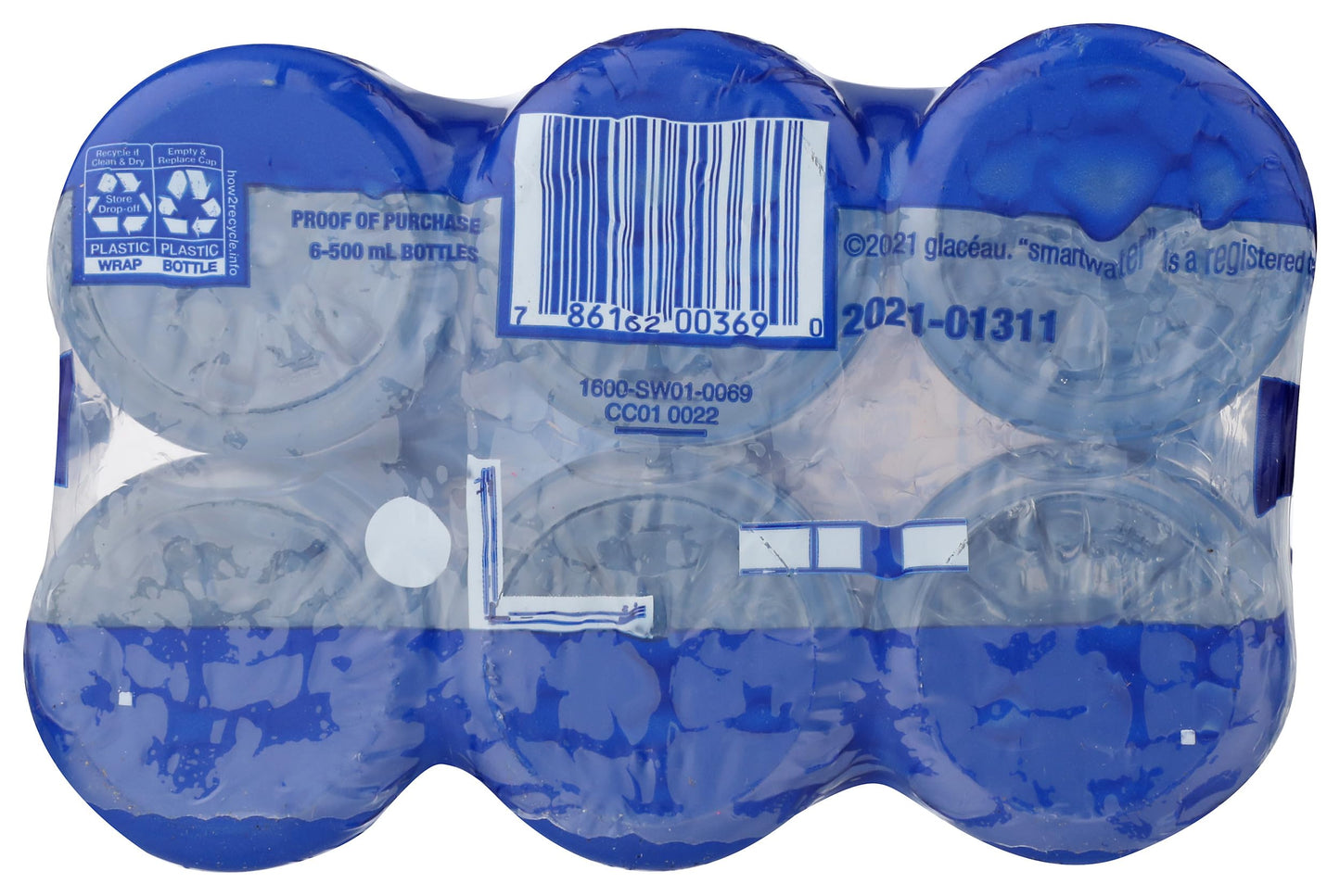 Glaceau, Water Smartwater, 16.9 Fl Oz, 6 Pack