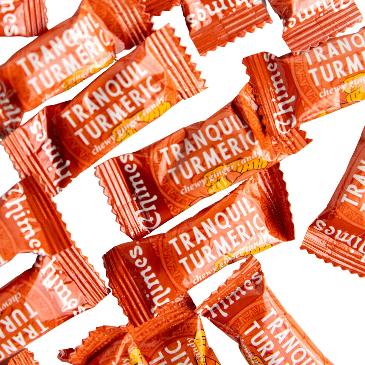 Chimes Tranquil Turmeric Adaptogen Ginger Chews Candy - (2 Pack With Ashwagandha, Reishi And Turmeric With Curcumin) Vegan, Glut
