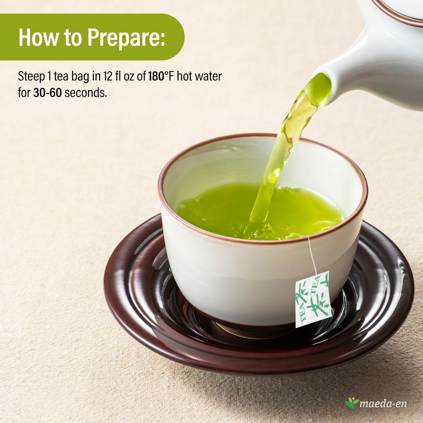 Maeda-En Naked Green Organic Sen-Cha With Matcha 12 Tea Bags Hot Or Cold Drink Green Tea Japanese Origin Individually Wrapped Te