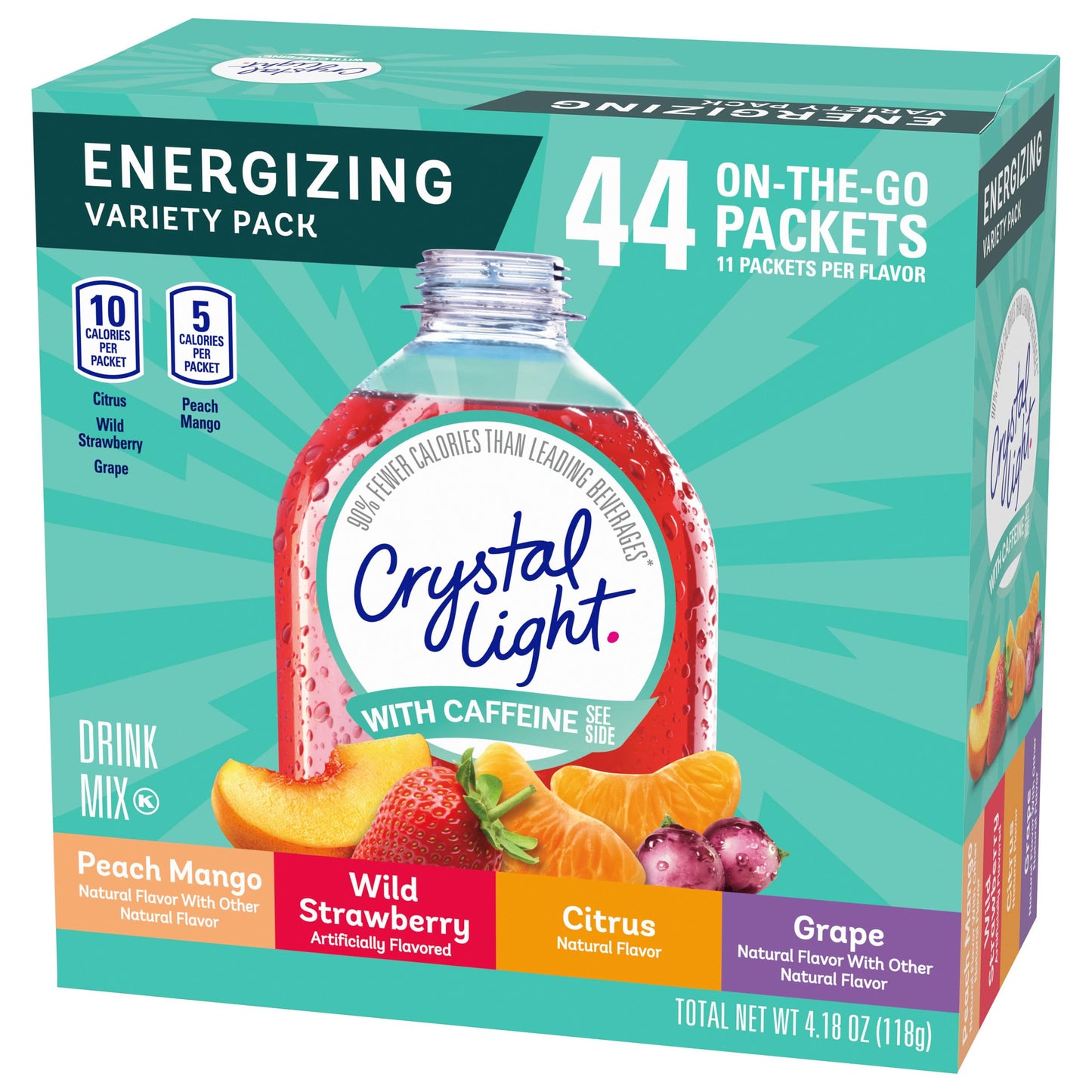 Crystal Light Energizing Variety Pack - 44 On-the-Go Packets - 4.18 oz - Energy Variety Pack