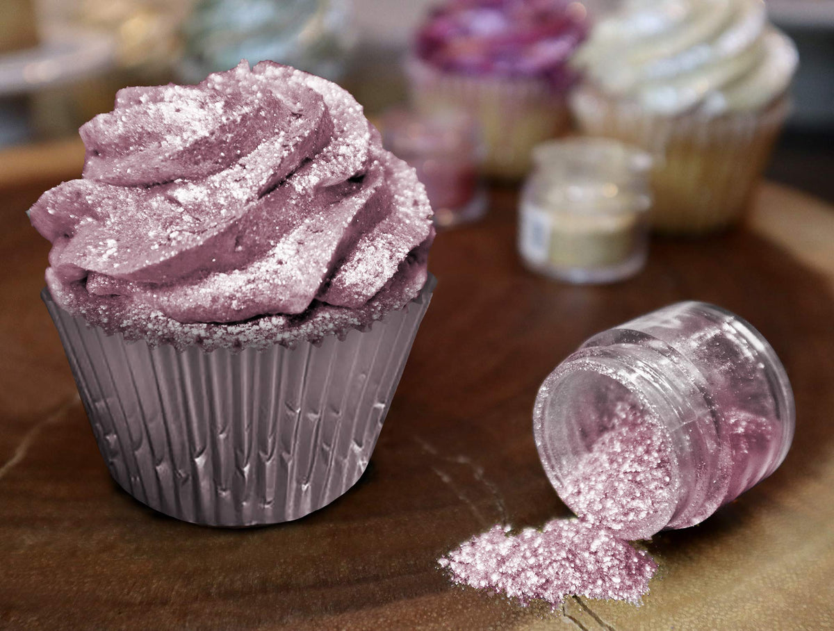 Bakell Tinker Dust - Pink Rose (5G 1X Jar) | Edible Glitter For Cakes, Cupcakes, Cake Pops, Drinks