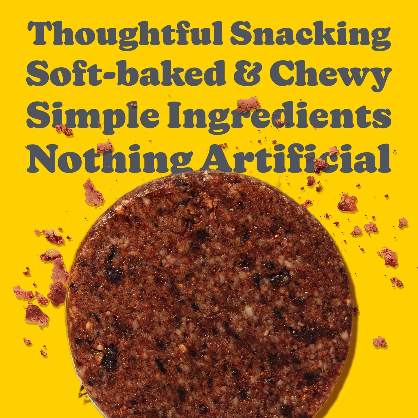 Love + Chew Soft Baked Protein Cookies, Gluten Free | (18) Count Sunflower Banana Bread Minis | Vegan, Paleo, Non GMO and Packed