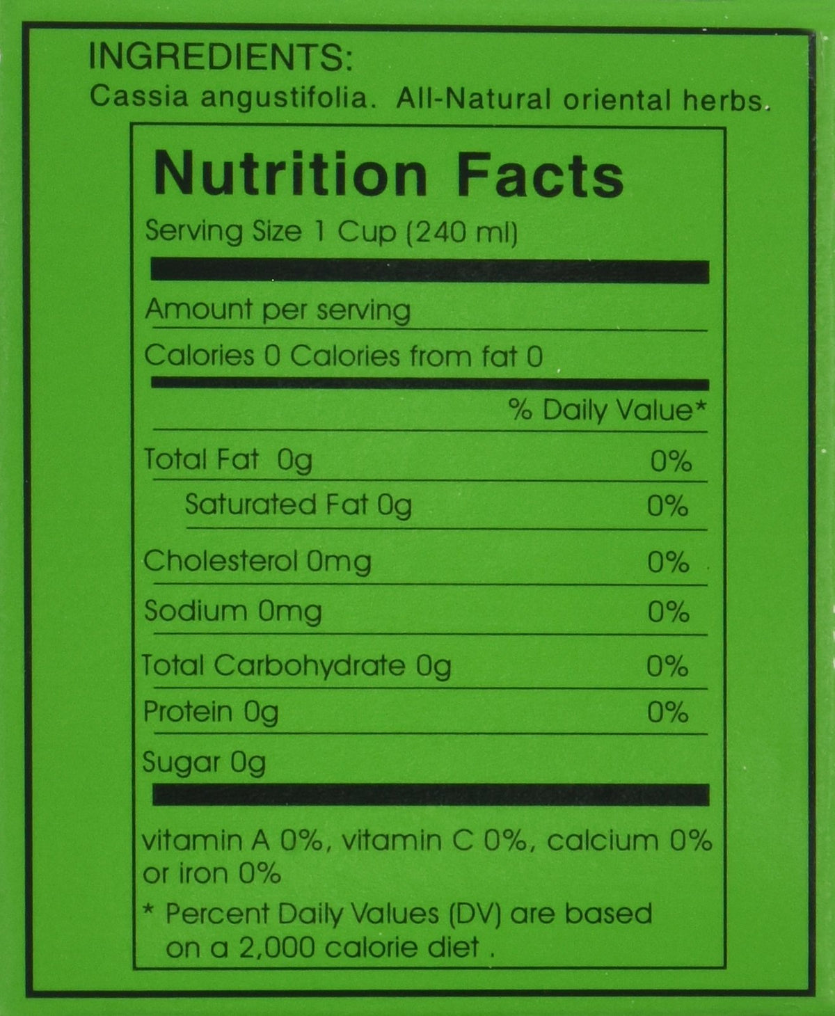 1 Box California Dieters' Drink Extra Strength Tea 1.76 Oz