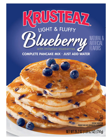 Krusteaz Light & Fluffy Complete Pancake Mix, Blueberry 25.2 Ounce (Pack Of 2)