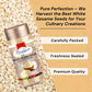 Ramaroma, Organic Hulled Sesame Seeds (100G/3.5Oz) Non-Gmo, Vegan | Rich & Pure Whole Raw White Sesame Seeds | Perfect For Noodl