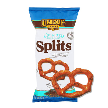 Unique Snacks Unsalted Splits, Vegan, 11 Ounce Bag (Pack of 3), Certified OU Kosher, Non-GMO