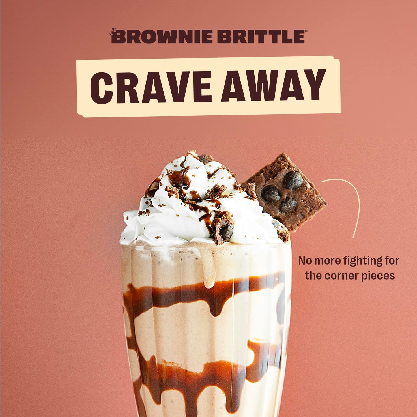 Brownie Brittle - Dark Chocolate Sea Salt Thin and Crispy Sweet Snacks (Pack of 6, 5 oz), Rich Gourmet Brownie Bites Dessert
