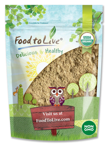 Food to Live Organic Toasted Pumpkin Seeds Protein Powder, 3 Pounds - 60% Protein, Non-GMO, Pure, Plant Based, Vegan, Kosher, Bu
