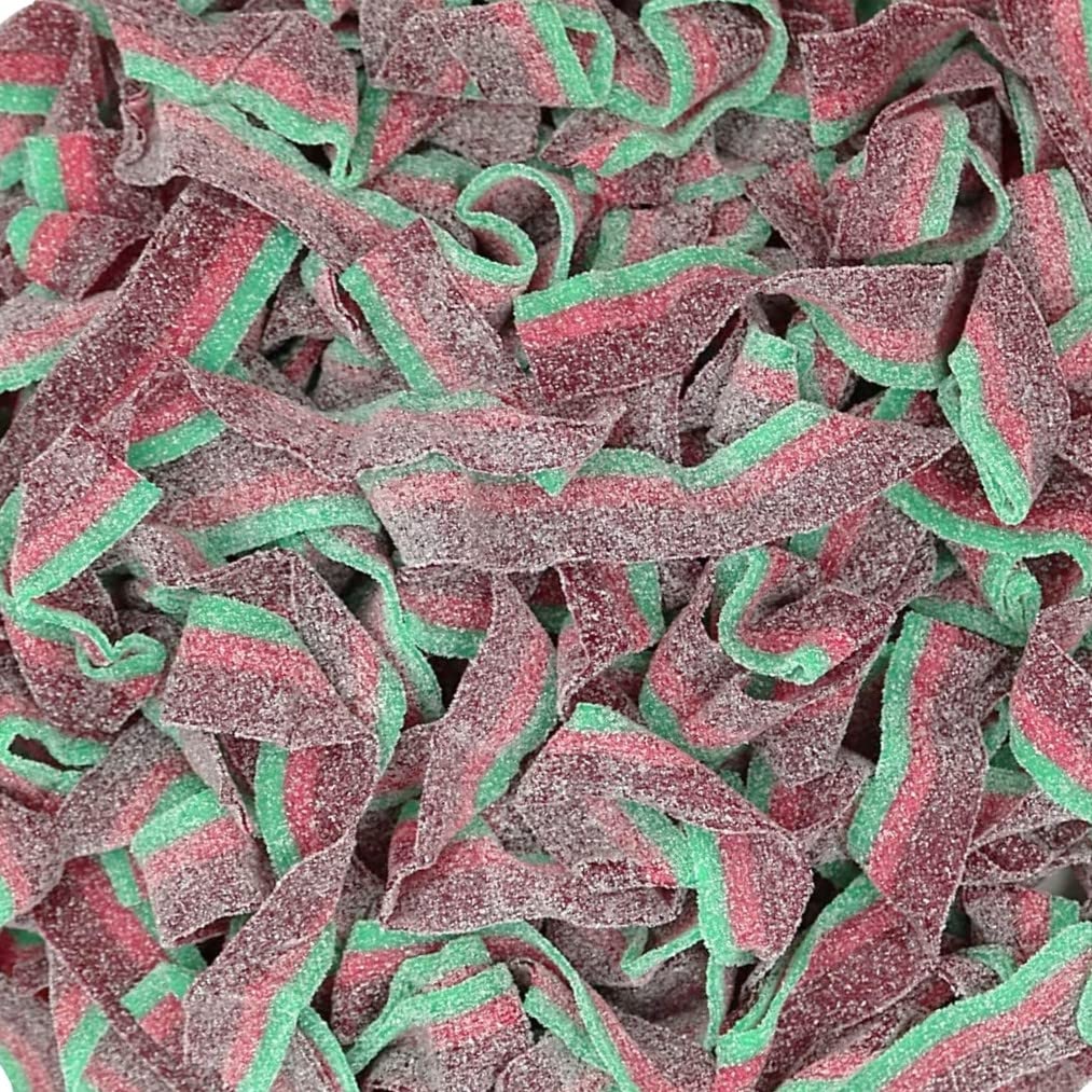 SweetGlob Sour Gummy Belts Candy (2 Pound, Sour Watermelon)
