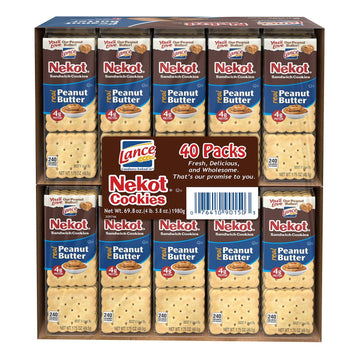 Lance Nekot Peanut Butter Cookies - 1.75 Ounce (Pack Of 40)