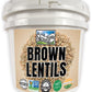 Certified Glyphosate Residue Free Brown Lentils | 25 LBS | Food Storage Bucket | Non-GMO | Grown on Our Family Farm | Bulk