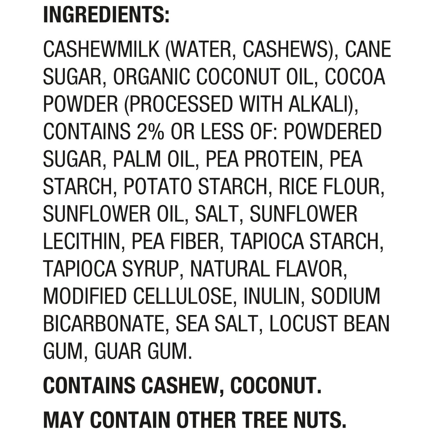 So Delicious Dairy Free Cashew Milk Frozen Dessert, Chocolate Cookies N Cream, Vegan, Non-GMO Project Verified, 1 Pint