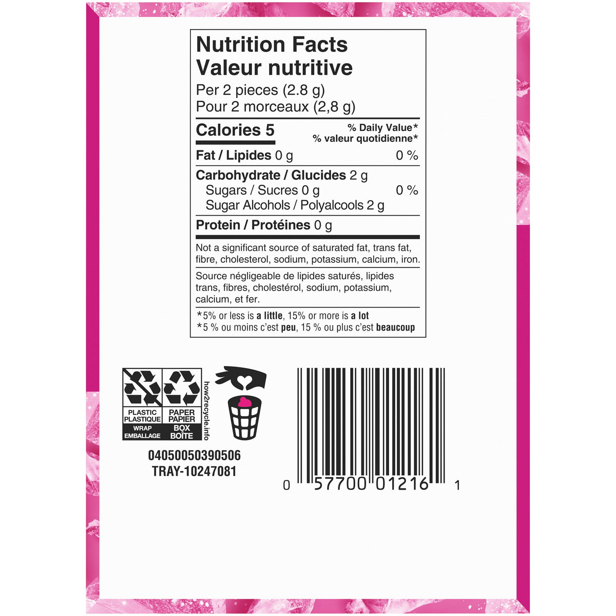 Dentyne Ice Arctic Bubble Gum - 12 Count (Pack of 12) - Pink