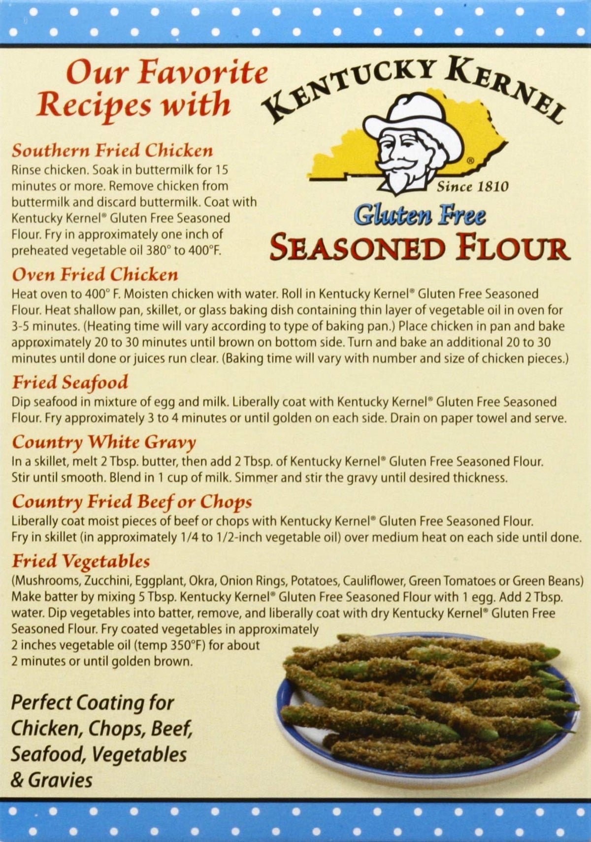 Kentucky Kernel Gluten Free Seasoned Flour, 10 Ounce