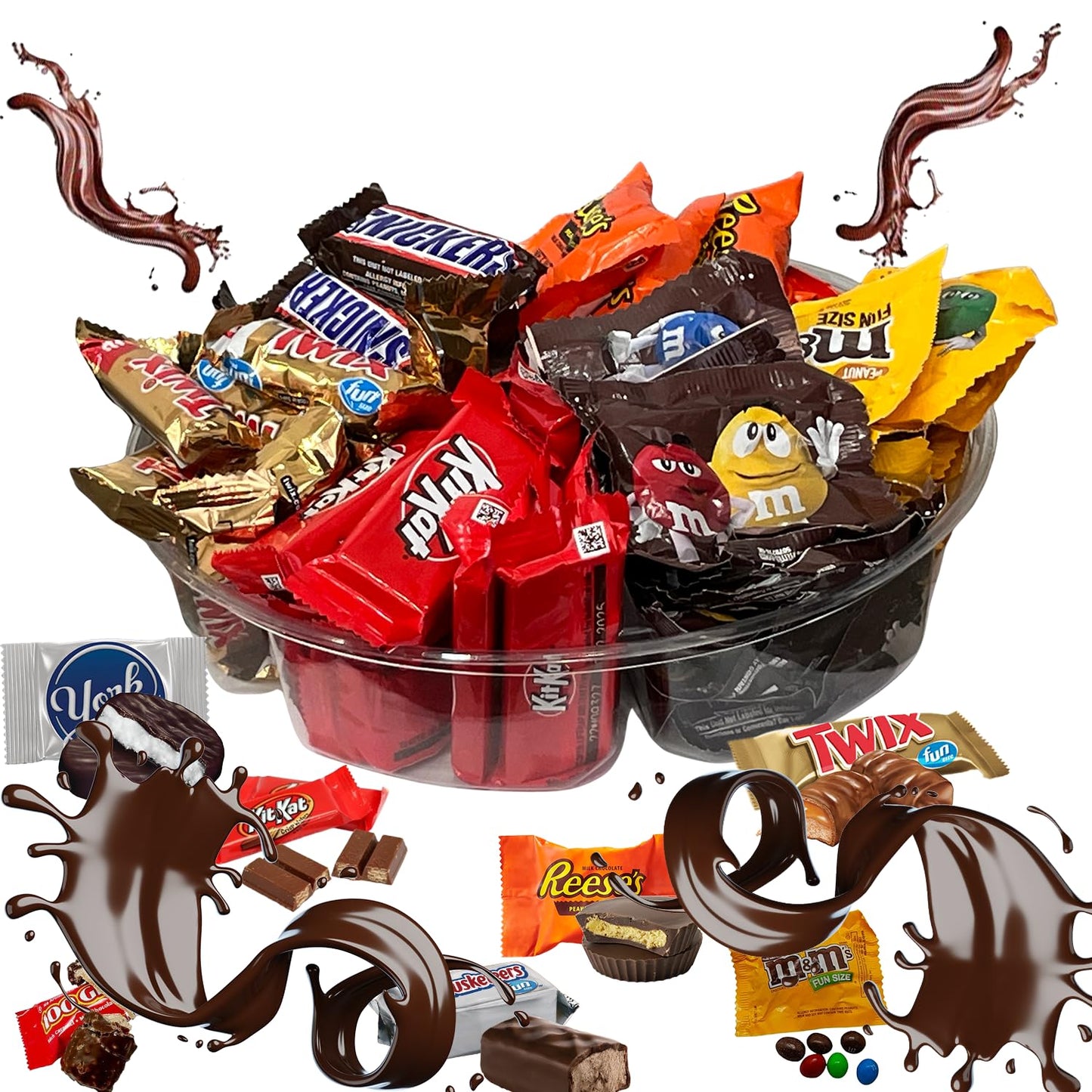 Chocolate Gift Box, Chocolate Candy Variety Pack, Assorted Bulk Chocolate Mix - Individually Wrapped Party Chocolate Assortment 