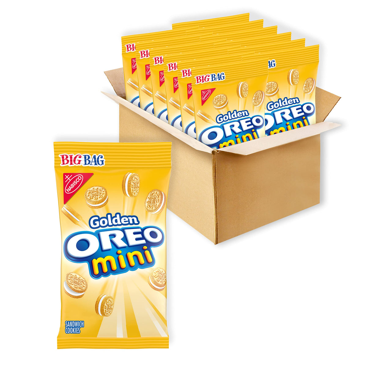 OREO Minis Golden Sandwich Cookies, 12 - 3 oz Bags