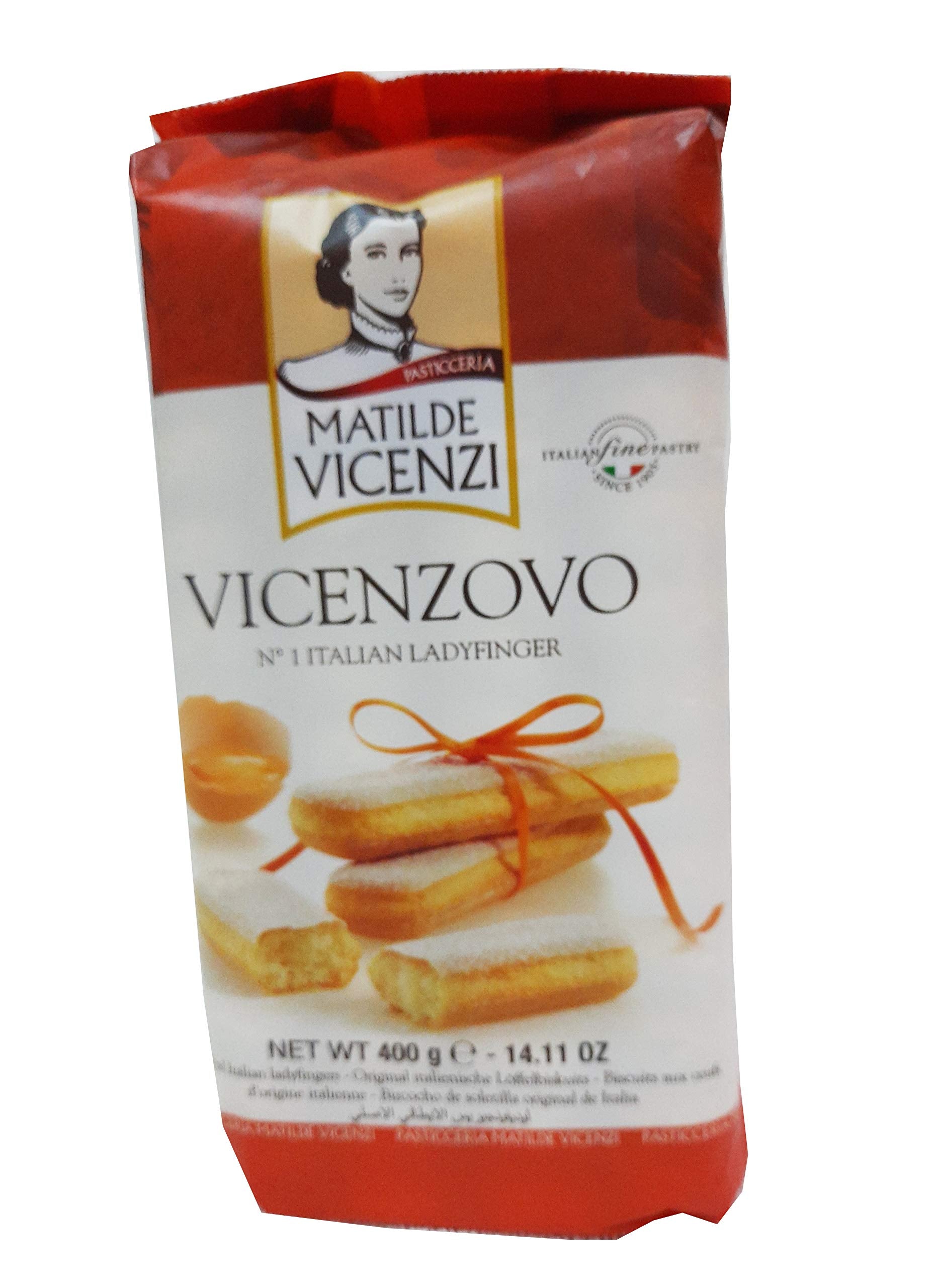 Matilde Vicenzi Vicenzovo Ladyfingers - Classic Italian Biscuits, Ladyfingers Cookies for Tiramisu - Kosher Dairy Cookies - Ital