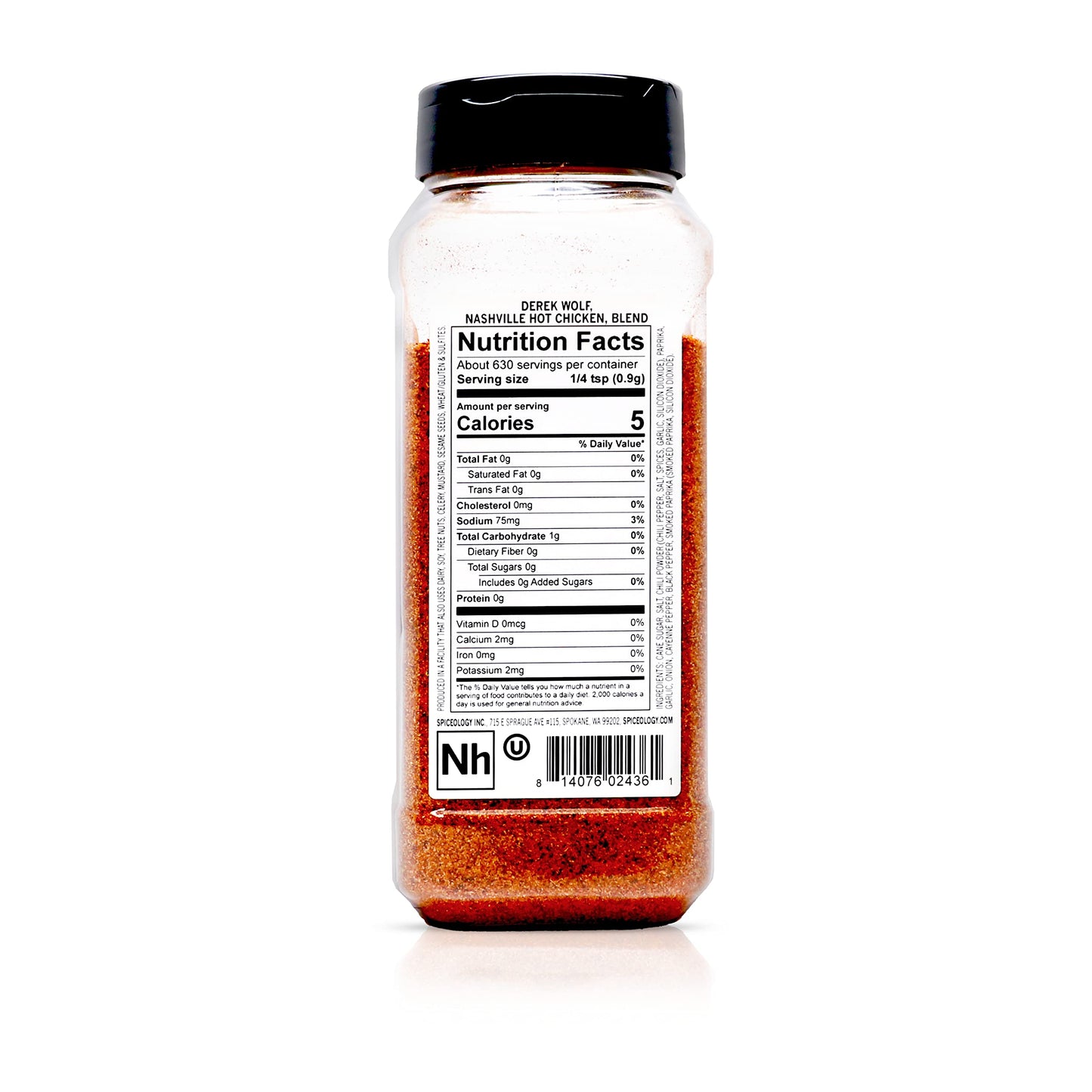 Spiceology Nashville Hot Chicken Seasoning, Spicy BBQ Rub, 20 oz, Ideal for Chicken, Pork, Salmon, and Vegetables