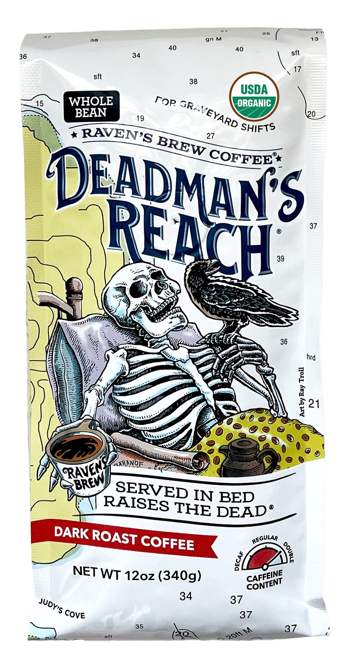 Raven'S Brew Coffee 12 Oz - Dark Roast - High Speed Blend With A Sweet Bite (Organic Whole Bean, 12 Oz)
