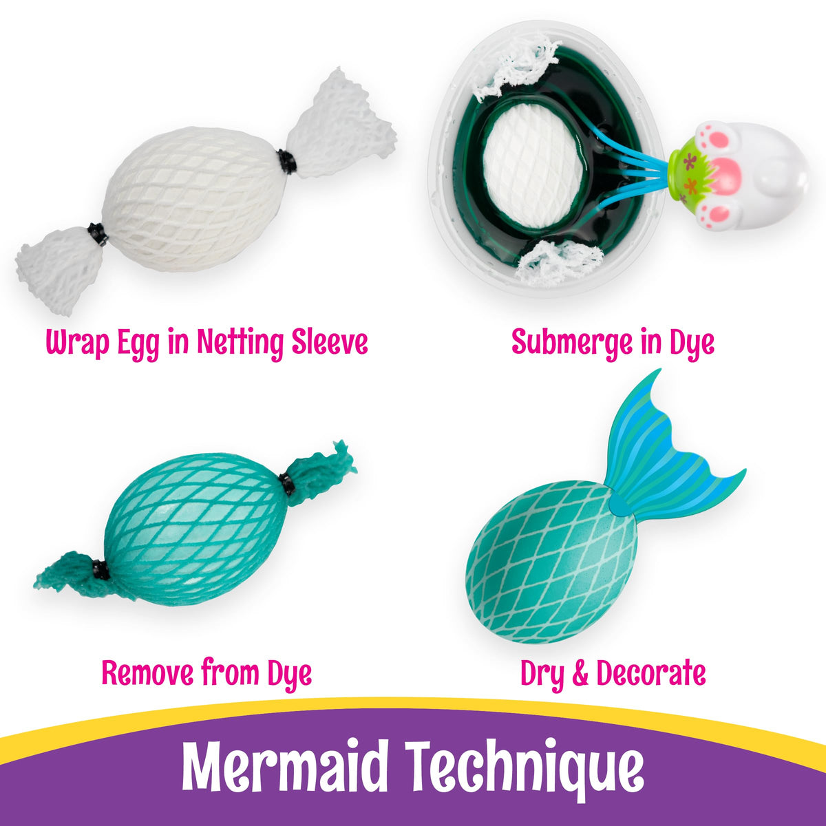 Paas Easter Egg Decorating Bundle, Includes 1 Deluxe Kit, 1 Mermaid Tails Egg Dying Kit, And Paas Whiskers For Easy Egg Dying, F