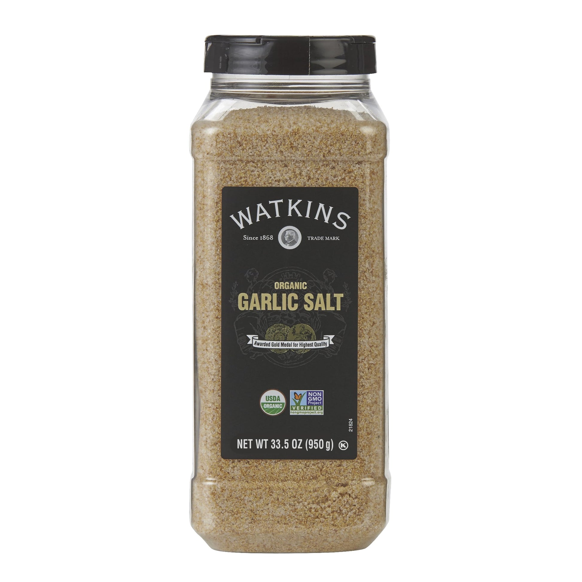 Watkins Gourmet Spice Organic Garlic Salt, 33.5 oz Bulk Food Service Size, Pack of 1